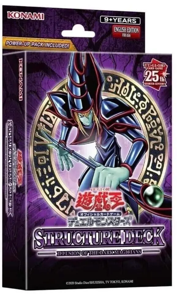 Karta YuGiOh Structure Deck: powstanie niebieskich oczu azjatyckich/iluzja mrocznych magów i angielska zapieczętowana kolekcja kart RC04