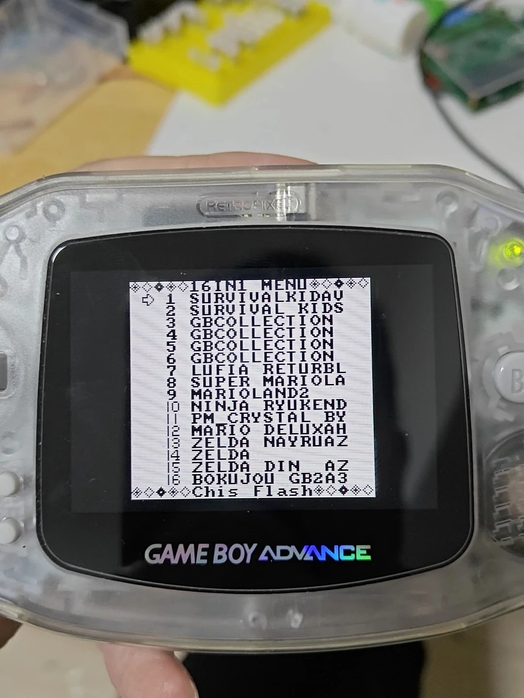 GBA Style MBC5 Game Cart for GBC Games with 4M SRAM Save, Supports Multi-Game ROM Packing Game Accessory
