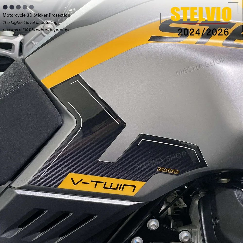 

Stelvio V100 наклейка на бак мотоцикла, противоскользящая 3D наклейка из смолы для Moto Guzzi Stelvio 2024-