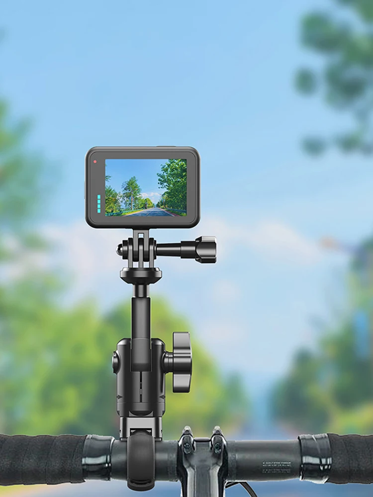 AliExpress NONE Motorcycle Bicycle Holder 360 Rotating Bike Handlebar Mount Bracket for Insta 360 X4 X5 Go Pro 12 11 DJI Action Camera Accessory