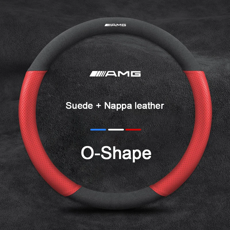 

Stickers Car Steering Wheel Cover Universal Anti-slip For Mercedes Benz AMG GLC W203 W206 W220 W205 W211 W212 W201 W210 GLK GLE