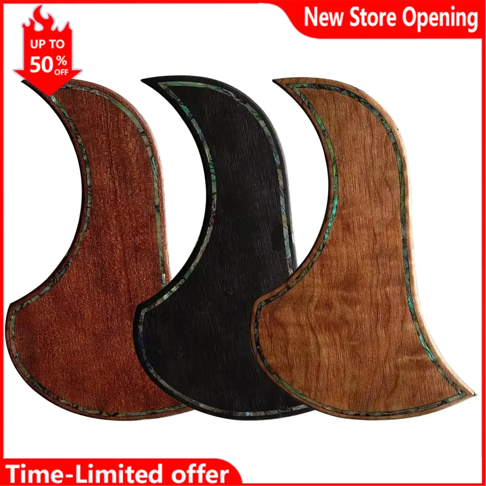 Acoustic Guitar Pickguard Solid Wood Self-Adhesive Sticker for Acoustic Guitar Decoration