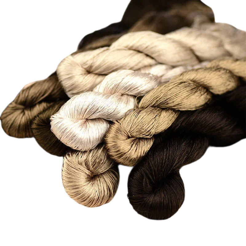 1 color 400m Suzhou embroidery 100% natural silk embroidered line diy special Silky Bright Common s brown