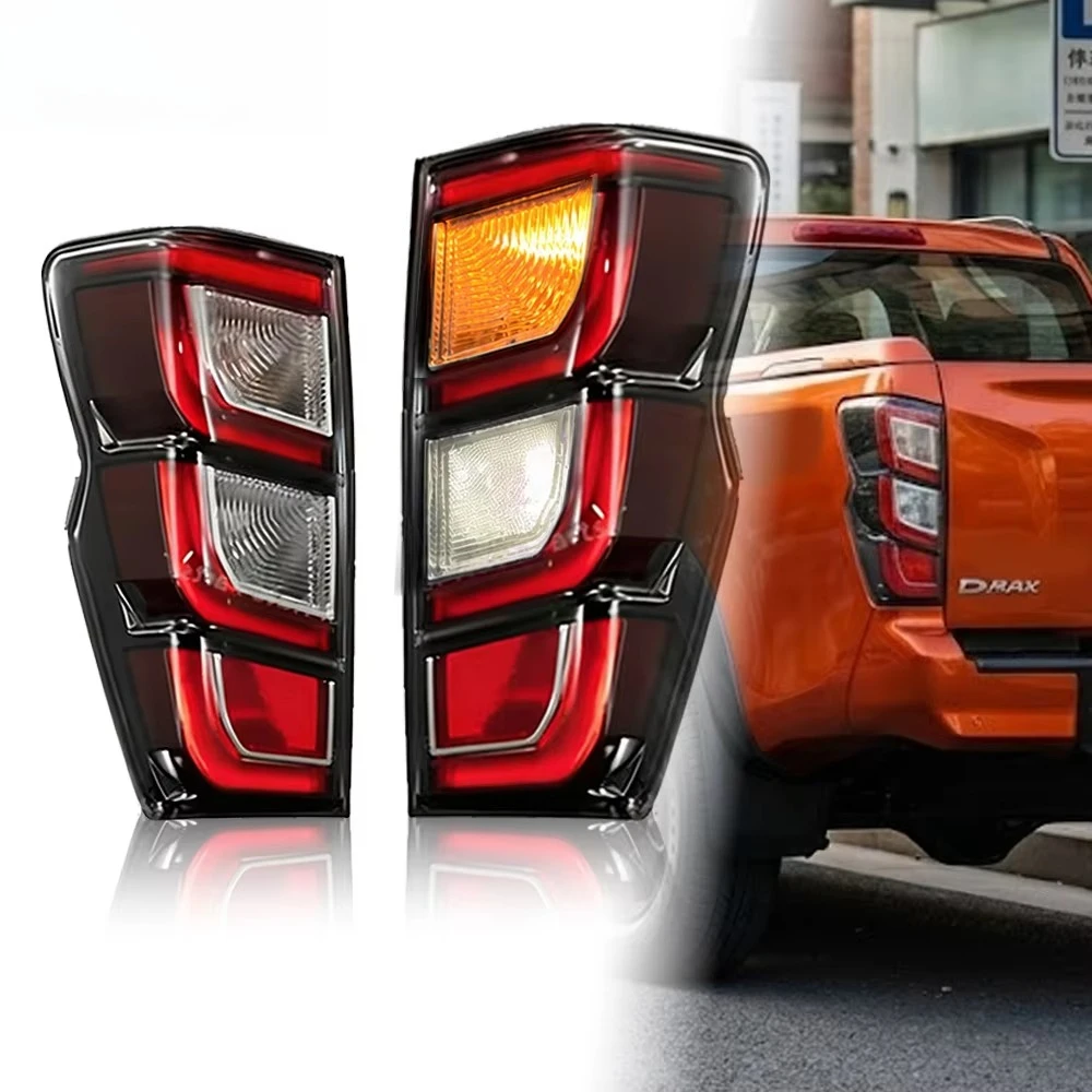 Plug and Play Tail Lamp for Dmax 2021- 2024 ABS LED Brake Turn Signals Fog Light Rear Light Assembly