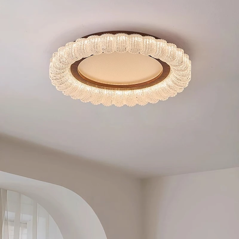 

French Style Modern Minimalist Cream Wind Rotundity Ceiling Light Led Bedroom Study Living Room Restaurant Bar Top Hanging Lamps