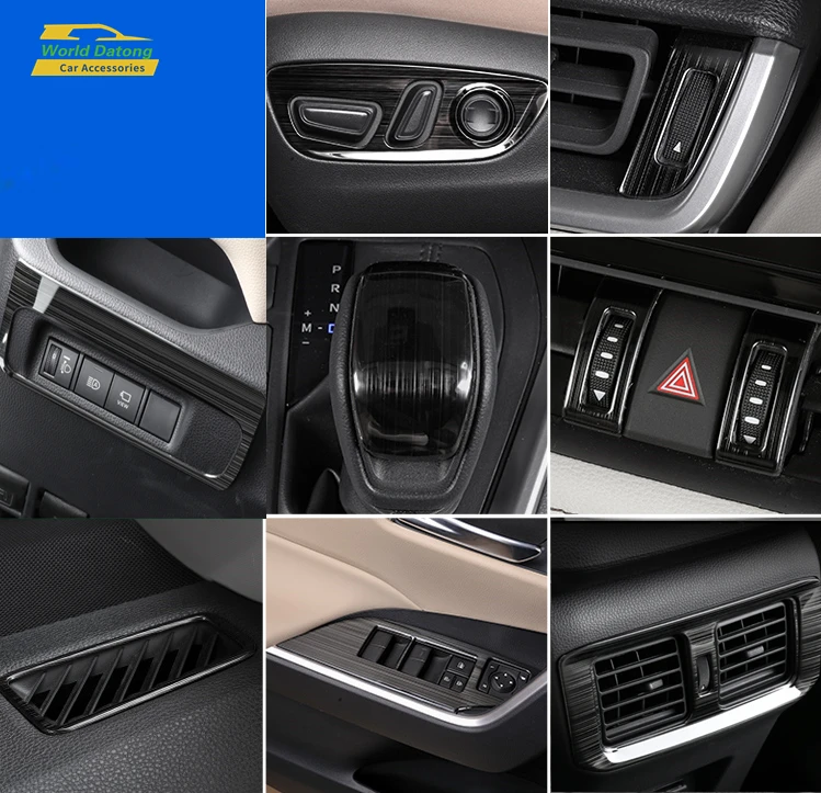 World Datong for Toyota RAV4 XA50 LHD 2019-2020 Drawing Black Moulding Whole interior Stainless steel Decoration Trim