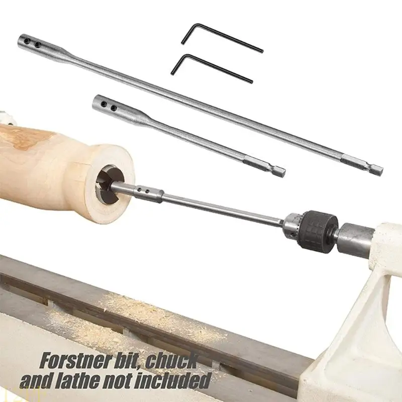 12PF 2Pcs Precisions Drill Bit Extenders Hexagonal Shank Rod Hole Drilling Tool