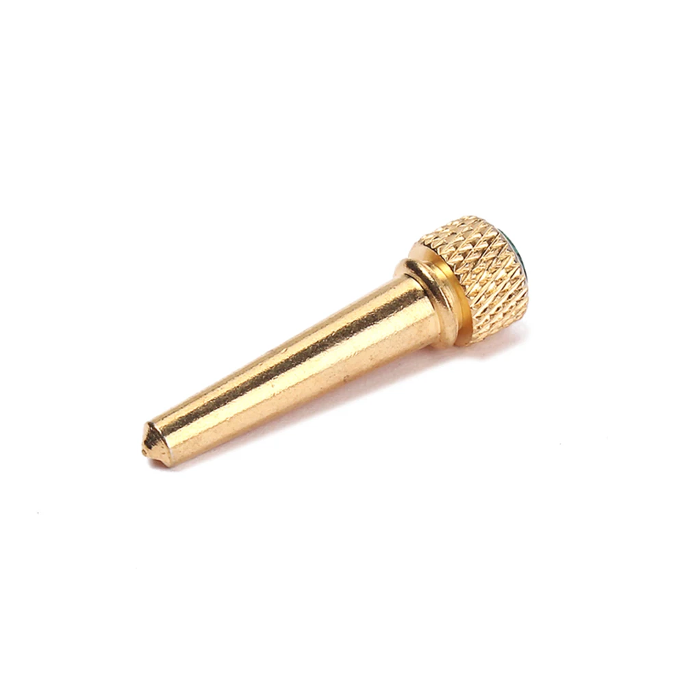 

6Pcs Plastic String Pins Abalone Inlay Brass Bridge Pin Set for 6 String Acoustic Guitar Brighter Tone Longer Sustain