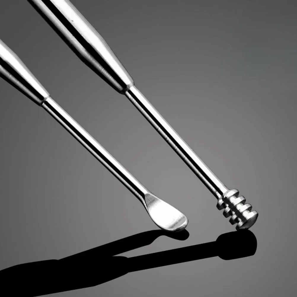 

3pcs Stainless Steel Wax Removing Tool Small Size Ear Wax Scoop Kit Practical Ear Cleaner Set For Safe Cleaning Travel Portable