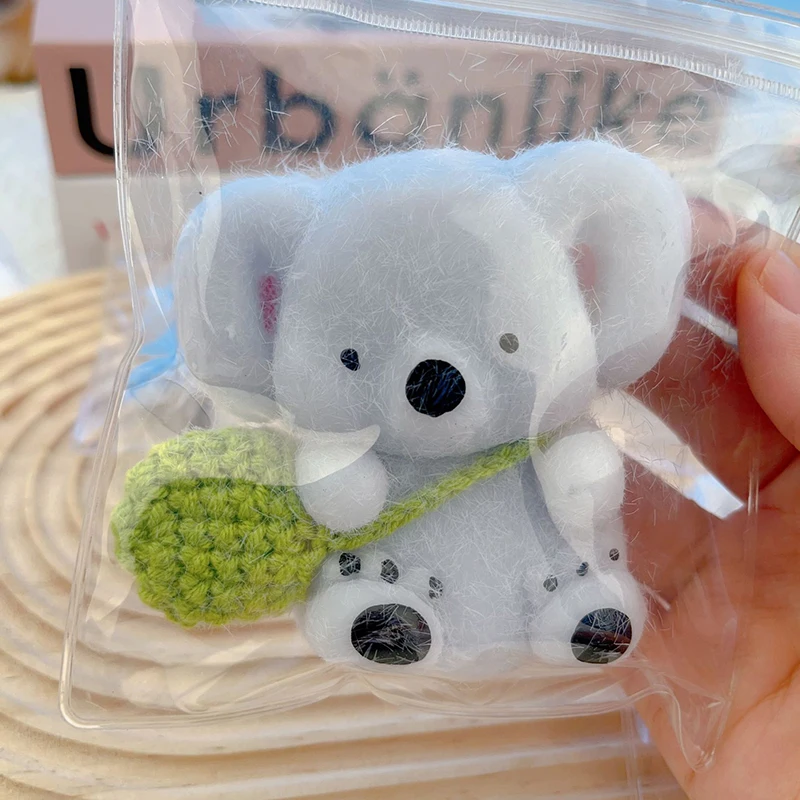 1PC Silicone Fuzzy Cute Koala Cartoon Pinching Joy Handmade Toy Stress Release Hand Relax Decompression Toys