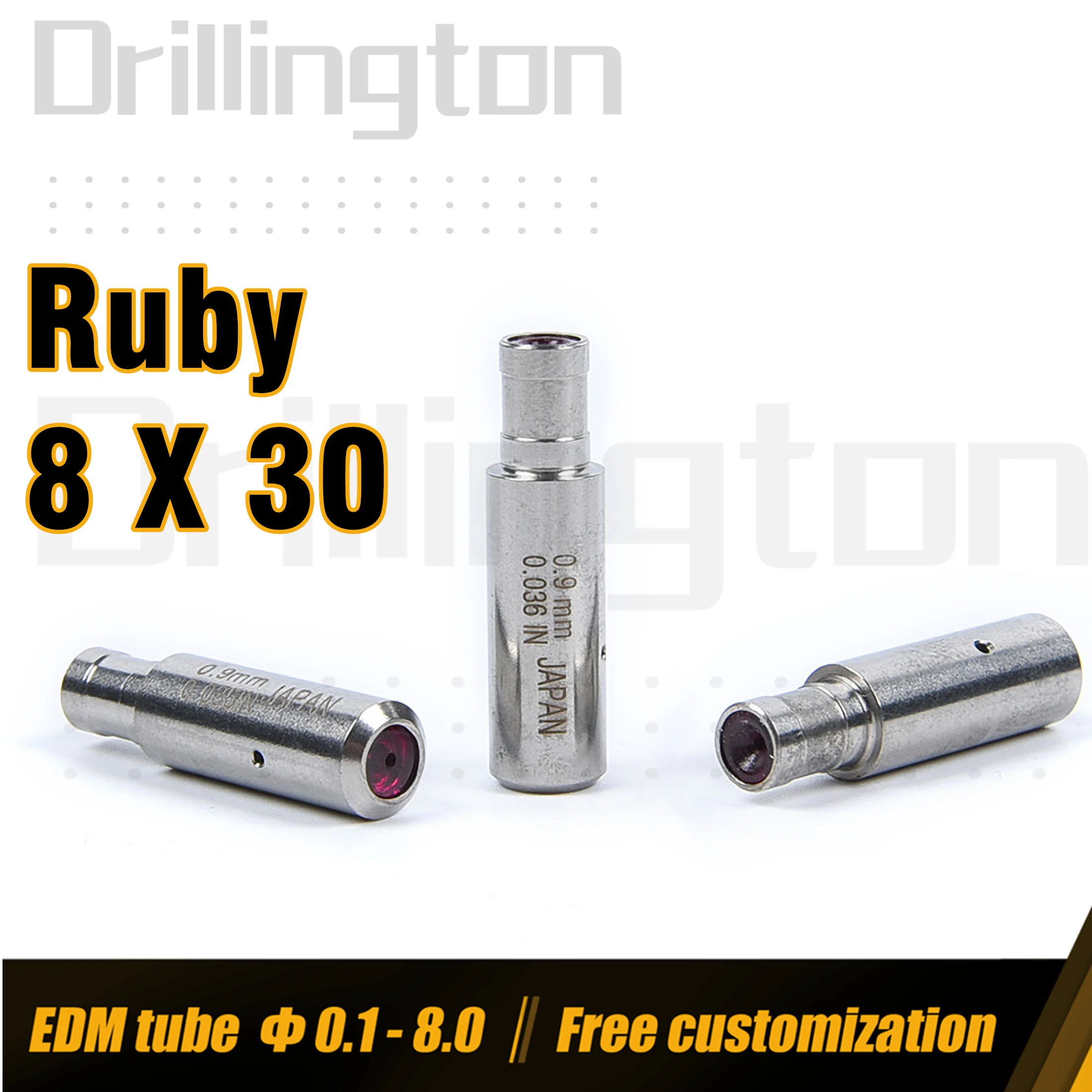 Guia do Rubi do Guia 8×30 do Elétrodo de Edm Guias do Tubo de Edm Suporte das Peças de Perfuração 0.1 mm mm de Edm para a Perfuração Pequena do Furo de Edm