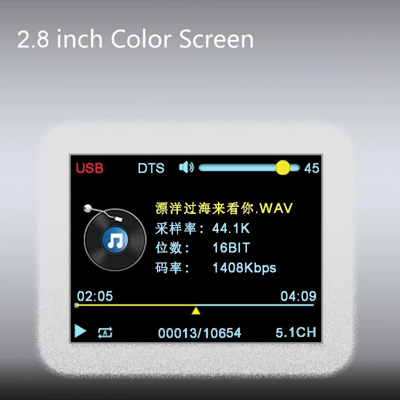 HDMI 5.1 Decodificador 2.0 Switcher, Extrator de Áudio 2x1, ARC SPDIF, Coaxial Óptico, PC-USB AUX, Entrada USB Flash Driver, DTS AC3