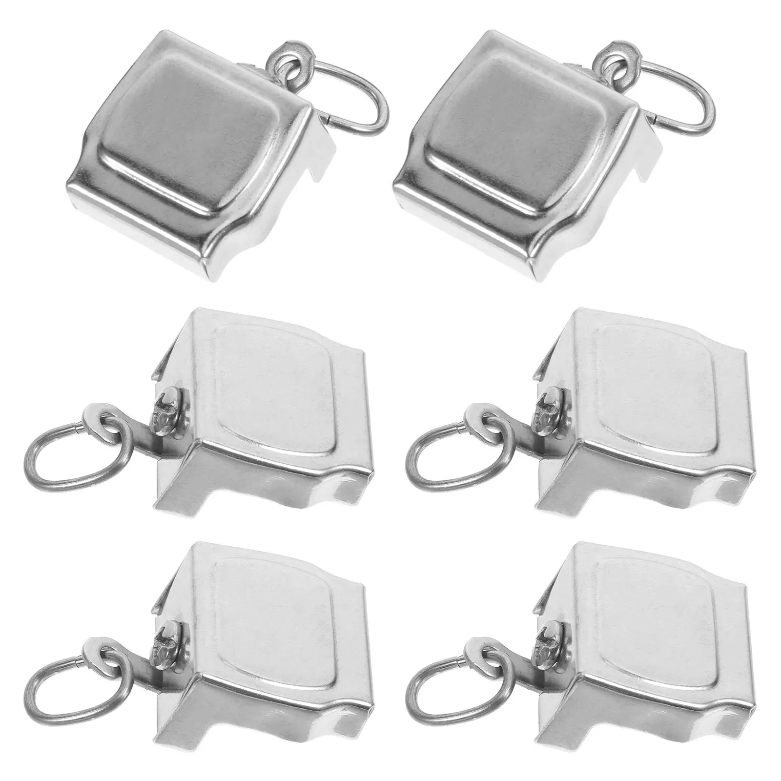 6 قطعة قبعات نهاية مسار الستار الفولاذ المقاوم للصدأ تأمين صالح لا أدوات المطلوبة ل جدار سقف جبل أطراف قضيب الستارة الزخرفية