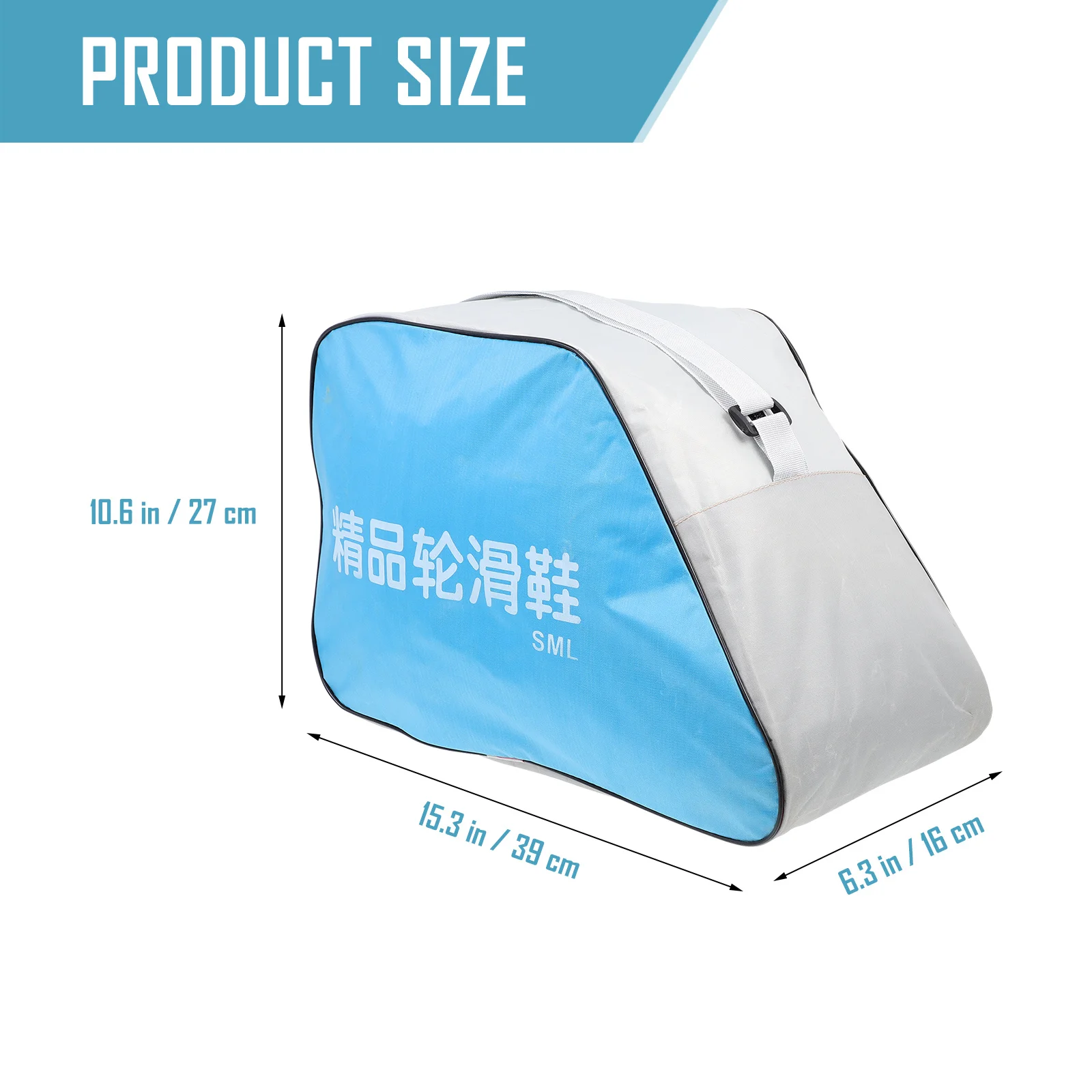 Roller Skate Bag Wear-Resistant Oxford Cloth for Ice Skates Portable Handy Skate Storage Container Outdoor Use