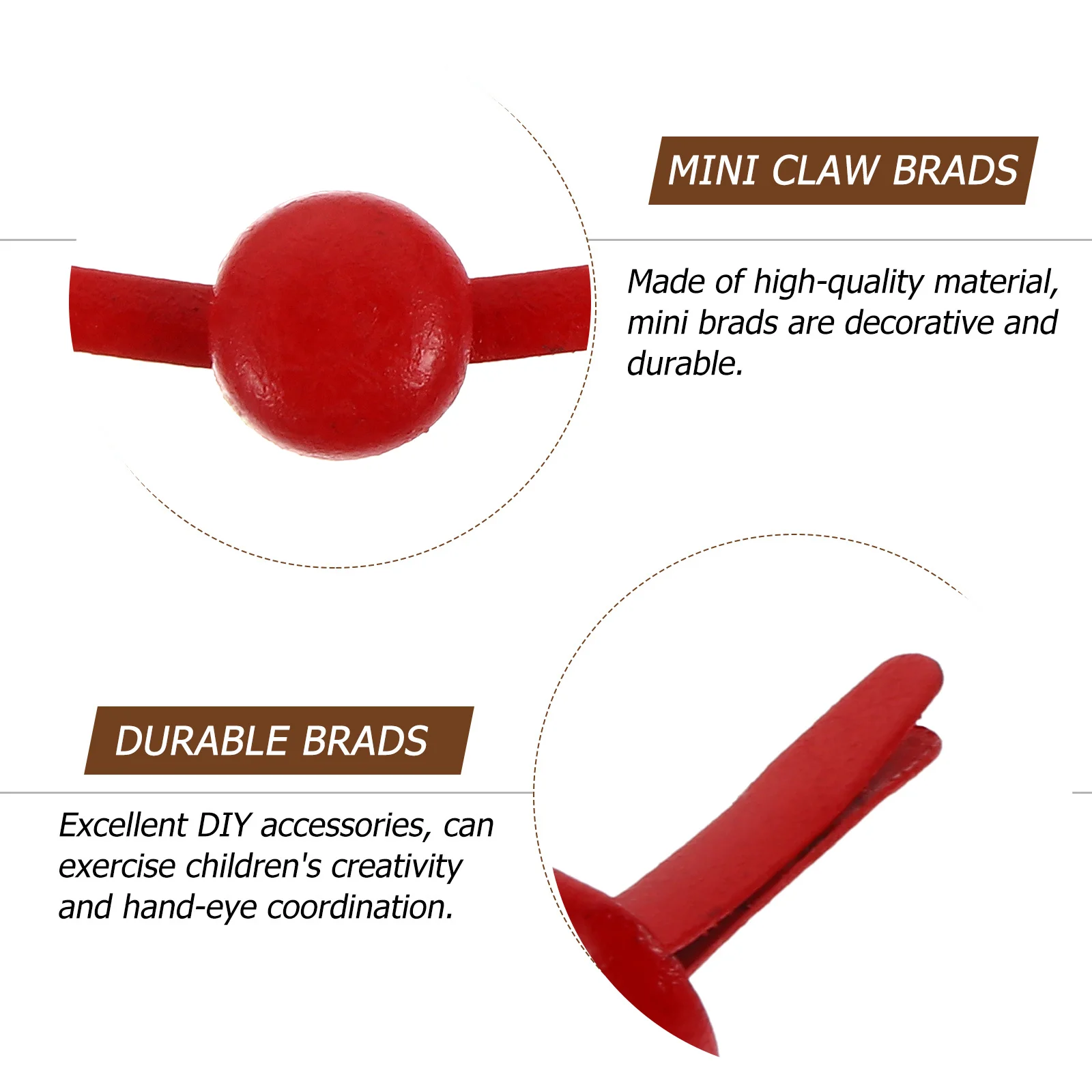 200 قطعة الأظافر ذات أرجلين الحديد المشابك الصغيرة بلون Craft بها بنفسك الحرفية سكرابوكينغ اليدوية الاطفال الاكسسوارات الحرفية اليدوية Brads