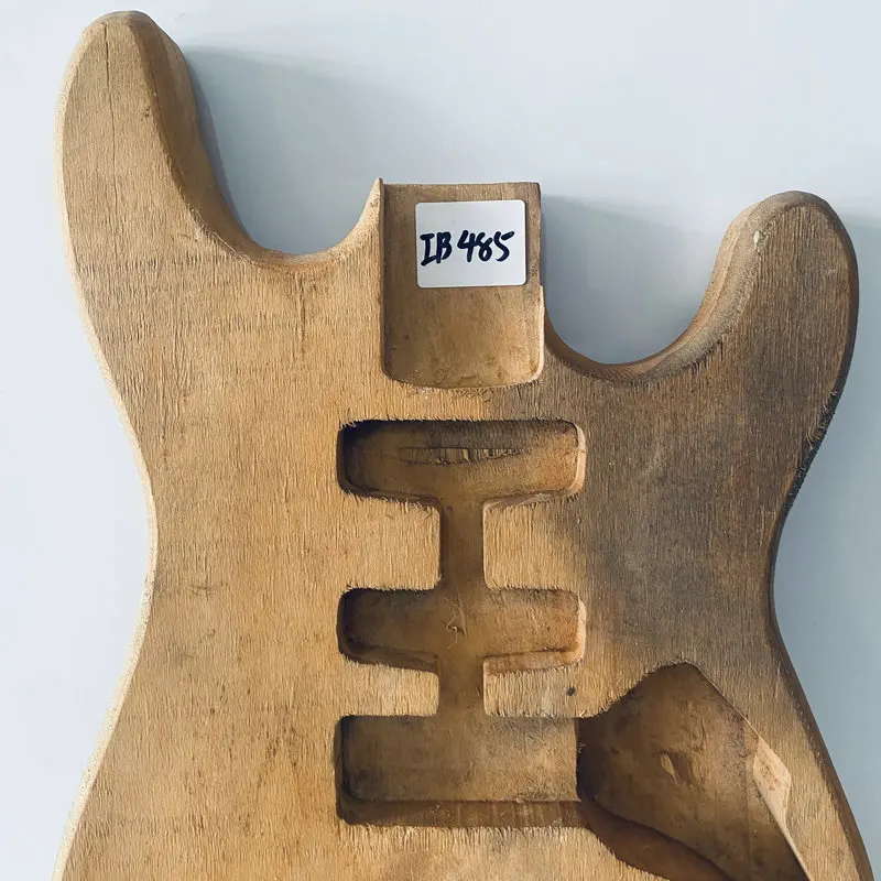 IB485 Surface Dirty and Damags ST Guitar Body in Solid Basswood Custom Pickups&Bridges Semi Finishing for DIY Replace