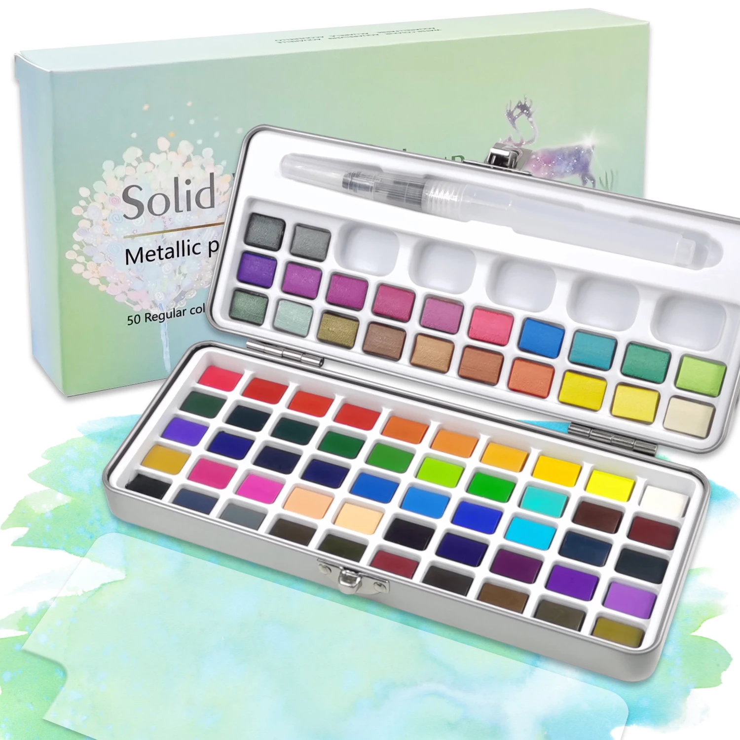 Watercolor Paint Set 72 Colors, Water Colors Paint Adult Set with Brushes, Ideal for Adults, Artists and Hobbyists