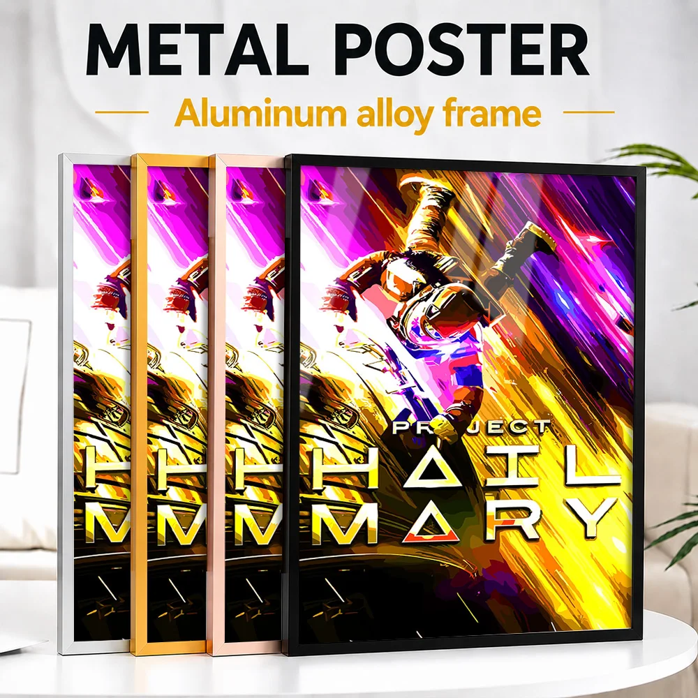 Project Hail Mary Book Cover Framed Metal Print Customized Screen Tribute Wall Art Created For Story Lovers To Style Theater