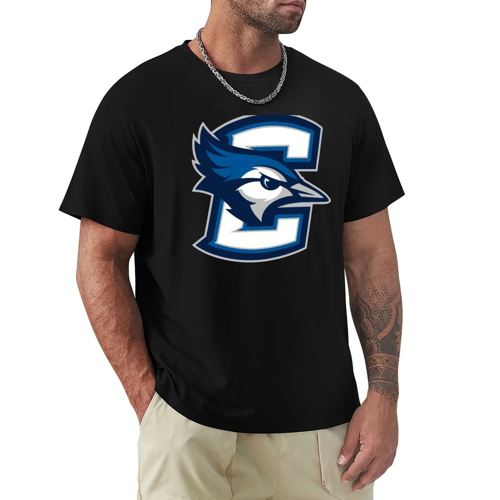 Creighton Bluejays T-Shirt vintage graphic tee korean fashion oversized Aesthetic clothing Men's t-shirt