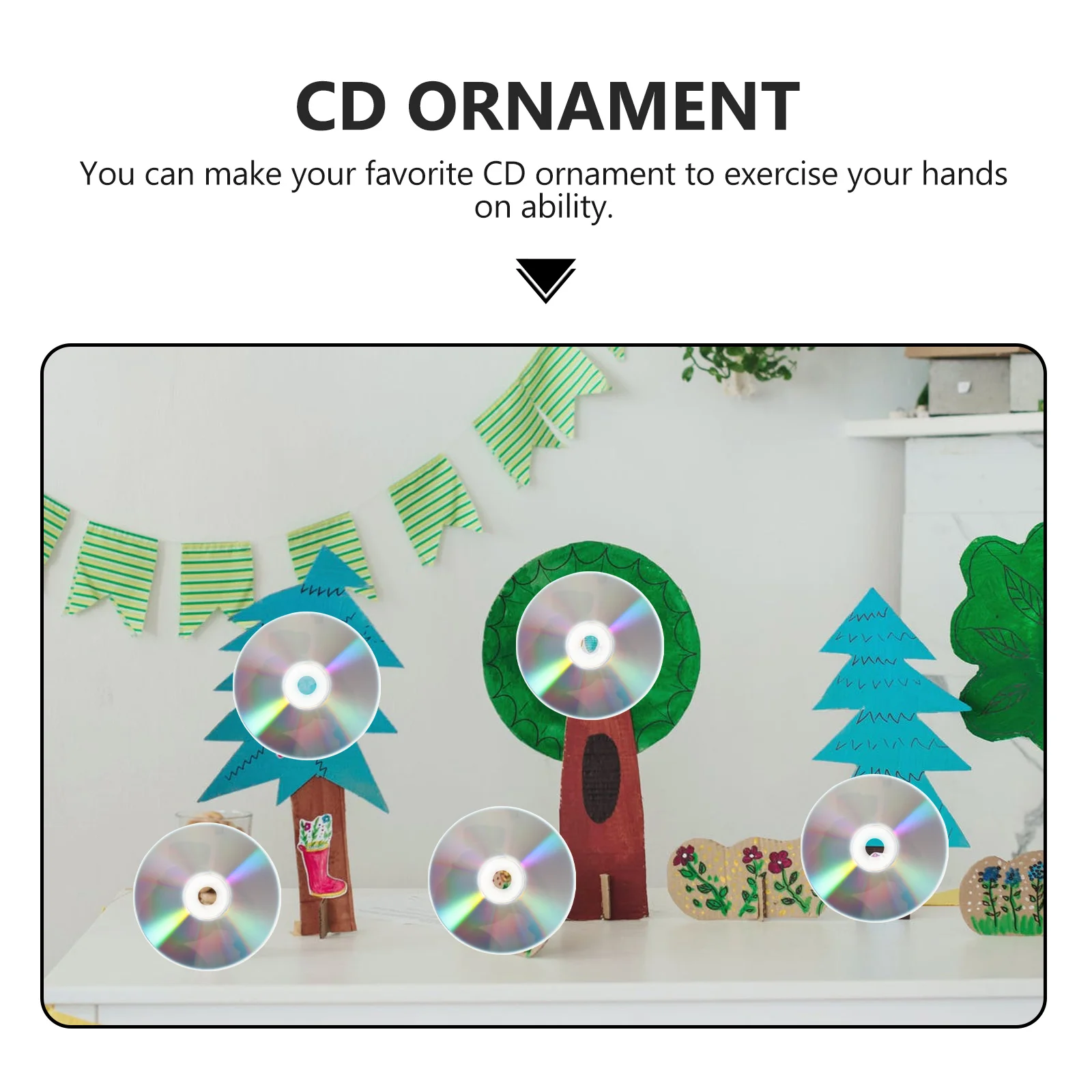 50 Pcs Hand Decorated Discs Mltifunctional CD Decorative DIY Blank Adornment Household Handmade Picture