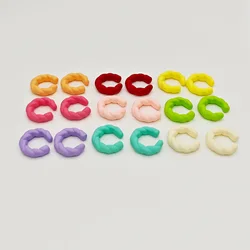 Cross border new acrylic candy color matte minimalist niche design without ear holes, earrings, earrings, and ear clips