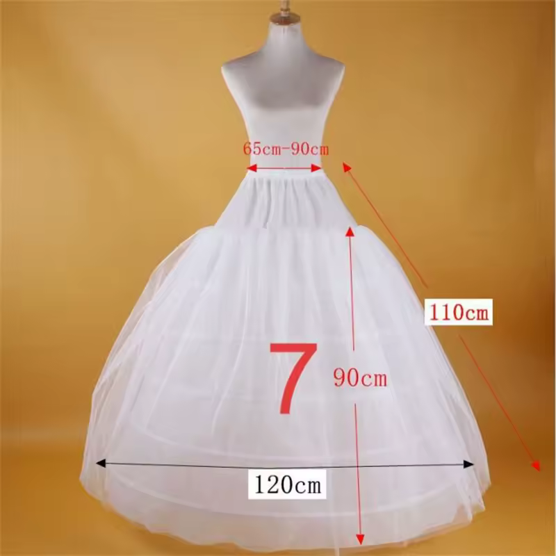 Puffy Bridal Wedding Petticoat Underskirt Prom 6 Hoop Crinoline Skirt Slip Fancy Customized - Image 5
