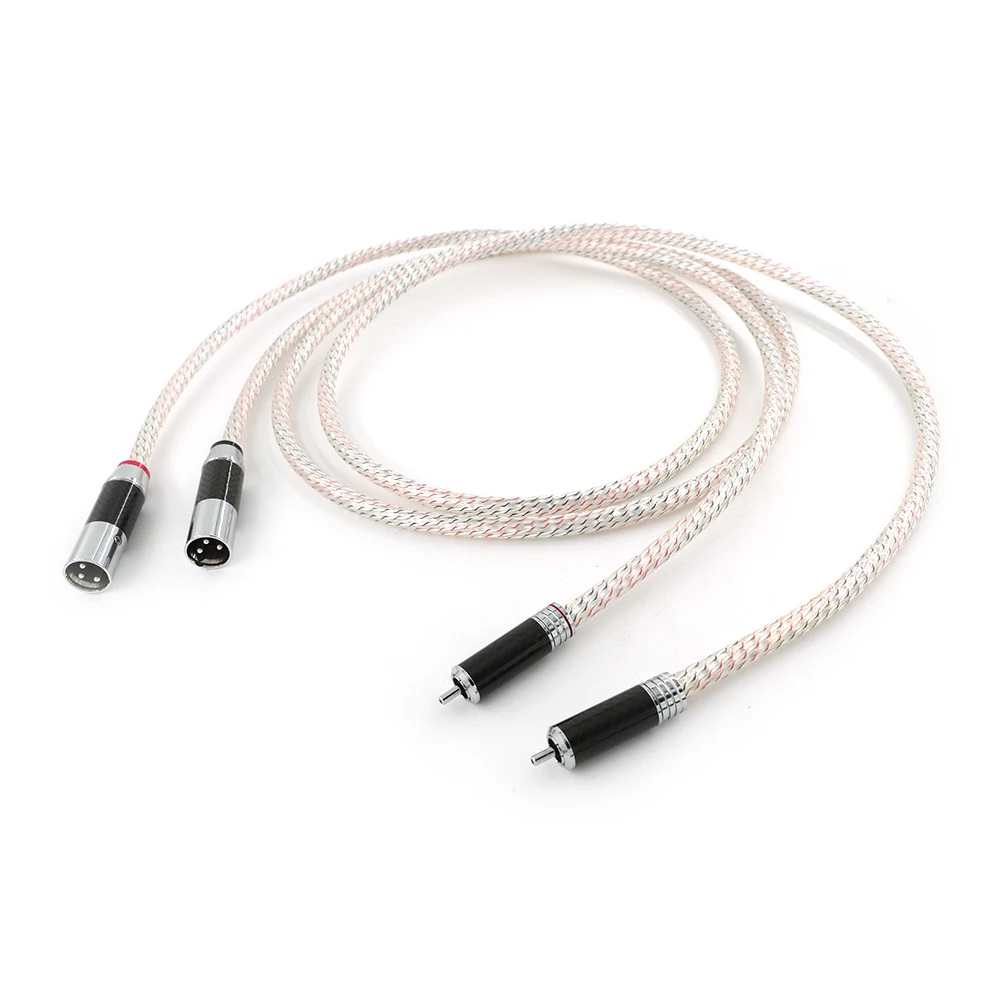 Par de cables de interconexión equilibrados XLR serie Nordost Valhalla con enchufe XLR de fibra de carbono Cable equilibrado de Audio macho a hembra de 3 pines