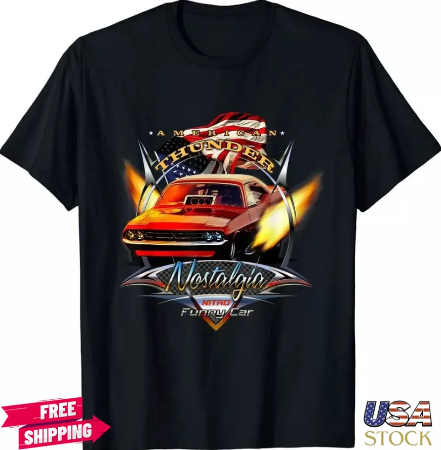 New Nostalgia Funny Car American Drag Racing T-Shirt S-3XL