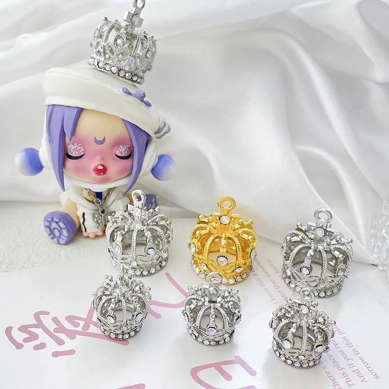 1/5Pcs/lot Alloy Inlaid Zircon Three-dimensional Crowns For DIY Pendant And Anime Figure Headdress Jewelry Accessories Materials