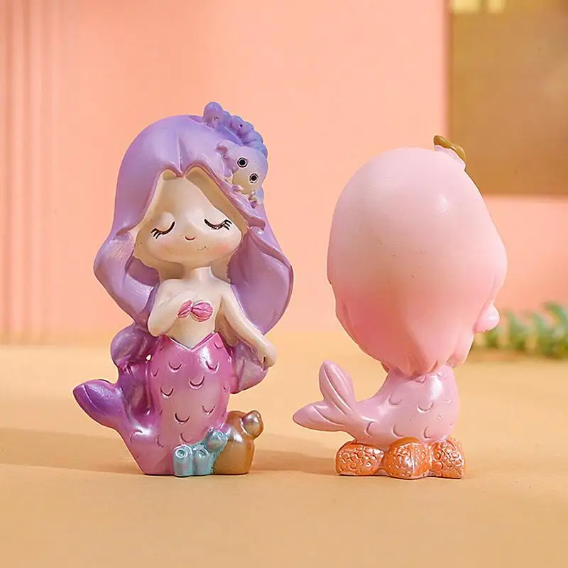 Mermaid Resin Figurines Mermaid Ornaments Desktop Figurines Twelve Constellations Miniature Elegant Decoration Resin Fairy