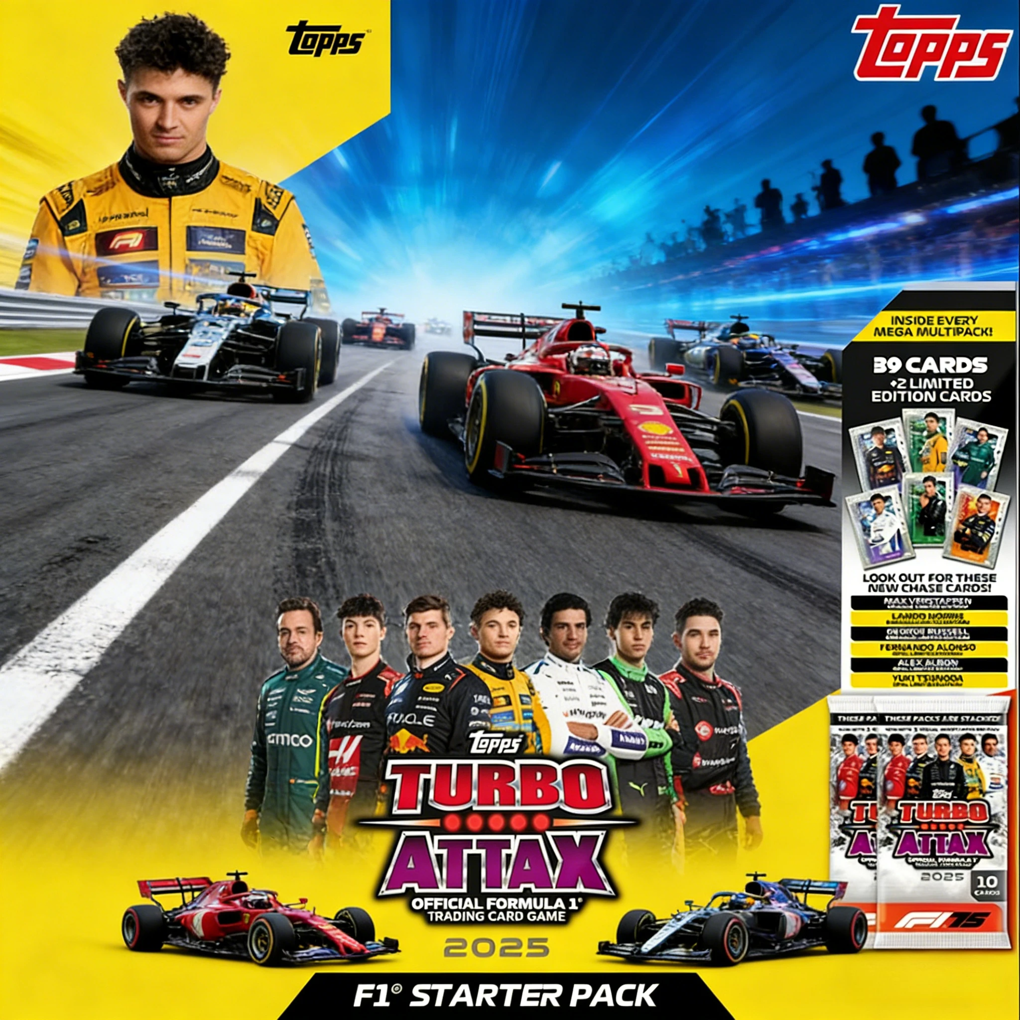 

Коробка 75th Anniversary Box Topps F1 Turbo Attax 2025 года, ограниченные коллекционные карточки Diamond Edition, подарочный набор Ultimate Formula 1 Milestone.