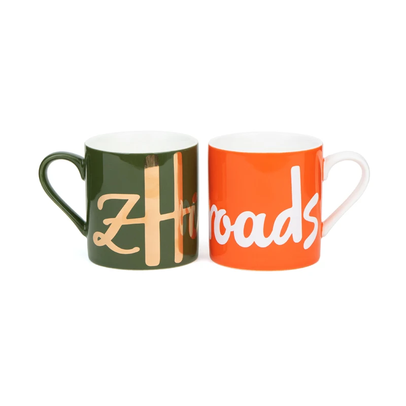 

Фирменная фарфоровая керамическая кружка с ручкой для кофе, чая, горячего шоколада, молока - прочная изолированная посуда для напитков