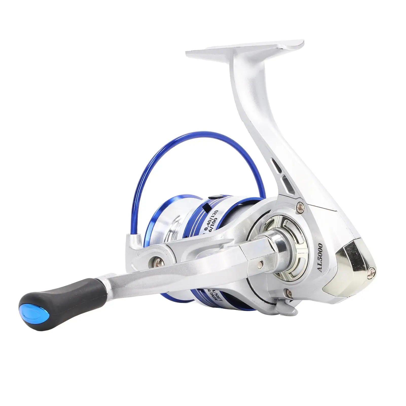 Foldable Fishing Reel AL2000-5000 Series - Stainless Steel, 5.2:1 Gear Ratio, Mirror Coating