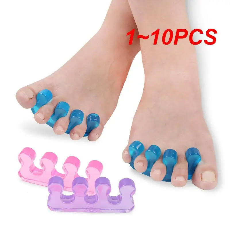 

1~10PCS Soft Silicone Manicure Pedicure Nails Flexible Finger Separator Toe Spacer Separation Straighteners Foot Care Tool