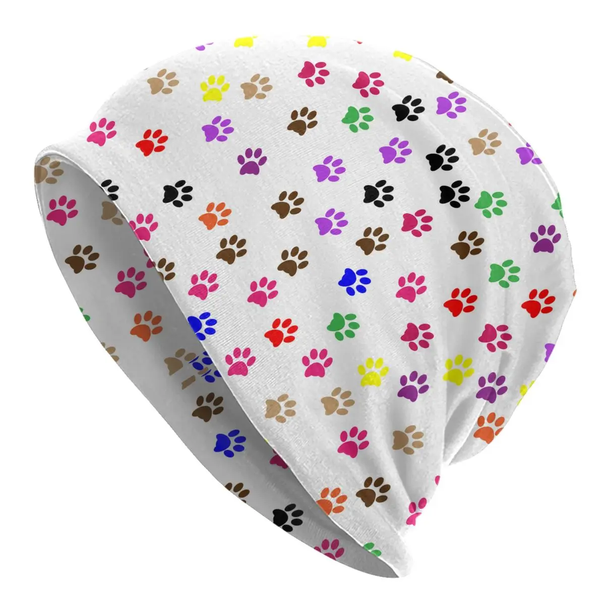Cat Dog Paw Pattern Bonnet Hat Hip Hop Ski Skullies Beanies Hat Animal for Men Women Spring Dual-use Cap