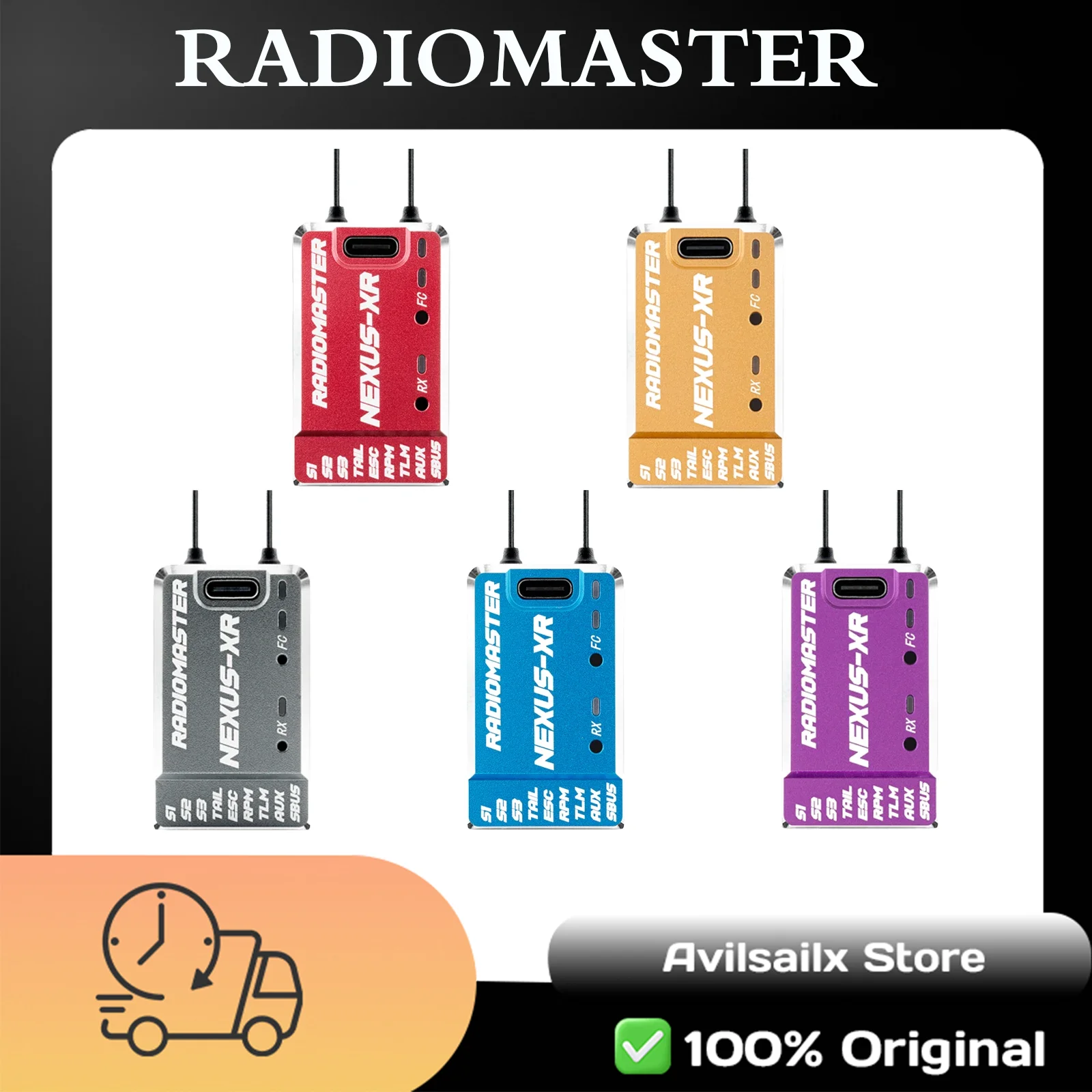 Radiomaster Nexus XR F4 Flight Controller | ExpressLRS 2.4GHz Receiver | CNC Alloy | Data Blackbox | FPV Drone Helicopter