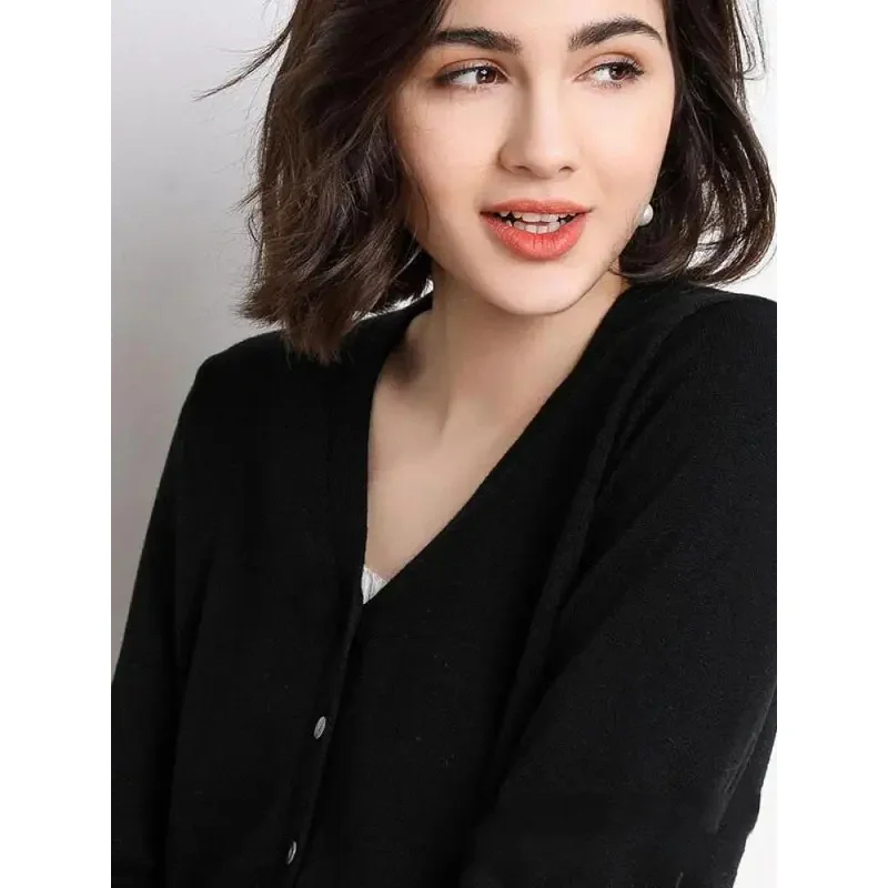 Dames Vesten Herfst Winter 2024 Single Breasted V-Hals Gebreide Trui Lente Mode Korte Breigoed Effen Vest Truien