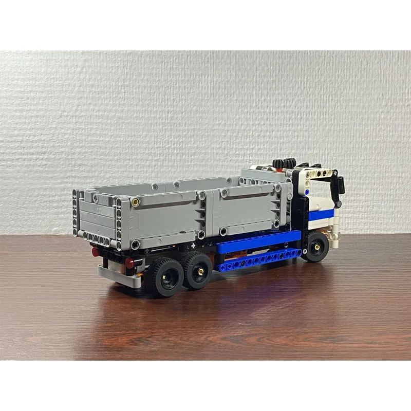 

MOC-164588 Новая модель самосвала-полуприцепа City Flat-Nose из строительных блоков, 381 деталь, подарок для мальчиков на день рождения и Рождество