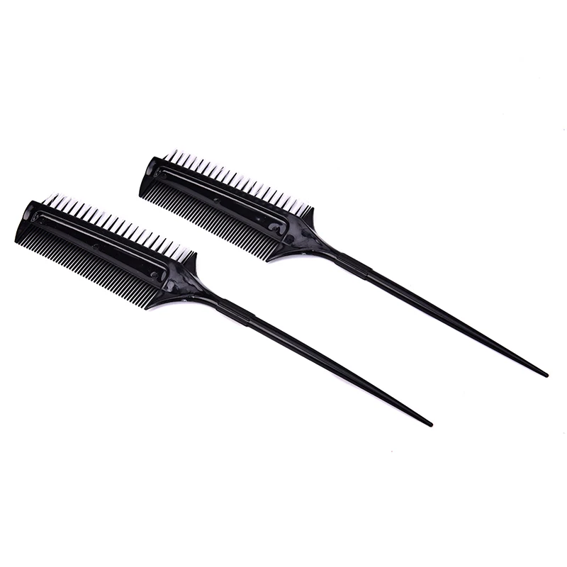 Professionele Kapper Dubbelzijdige Kleurkam Met Nylon Haardroogborstel Verven Kammen Haarkleurige Borstel Haar Styling Tools