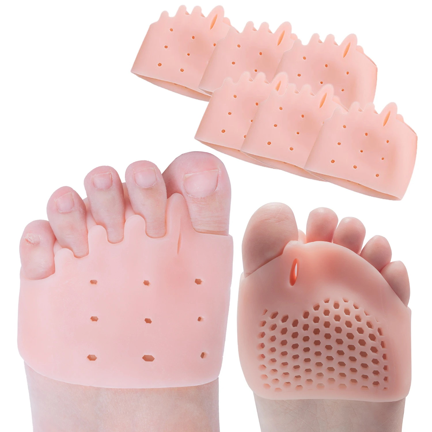 Coussinets de pied en silicone, 2 pièces = 1 paire, coussin séparateur, l'offre elles de chaussures d'instituts oto, Parker Hallux Valgus, ration des oignons, coussinets en gel