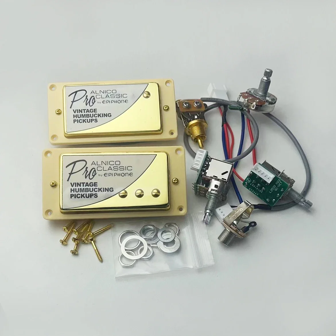 New upgraded  Alnico classic Bucker PRO humbucking pickup with 2v1t push/pull wiring harness kit