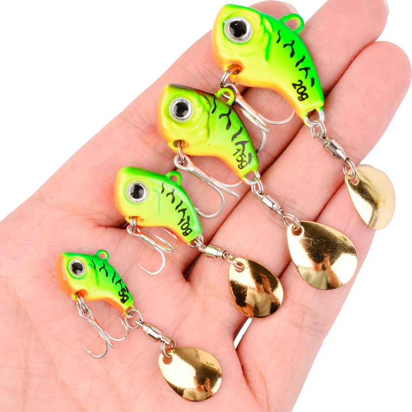 1PCS Rotating Metal VIB Vibration Bait Spinner Spoon Fishing Lures 5g -20g Jigs Trout Winter Fishing Hard Baits Tackle Pesca