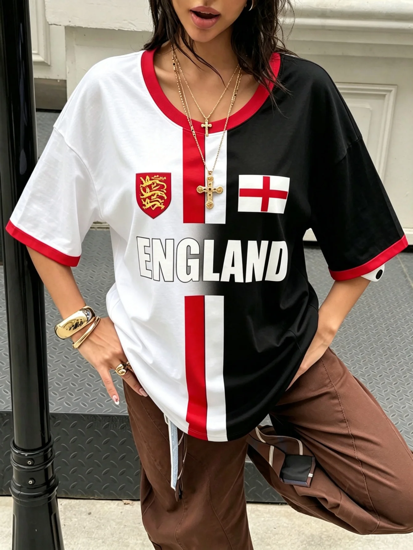 Y2K England Soccer Jersey T Shirt Men Women Unisex Vintage Graphic Tee Plus Size Standard Size Football Streetwear Top