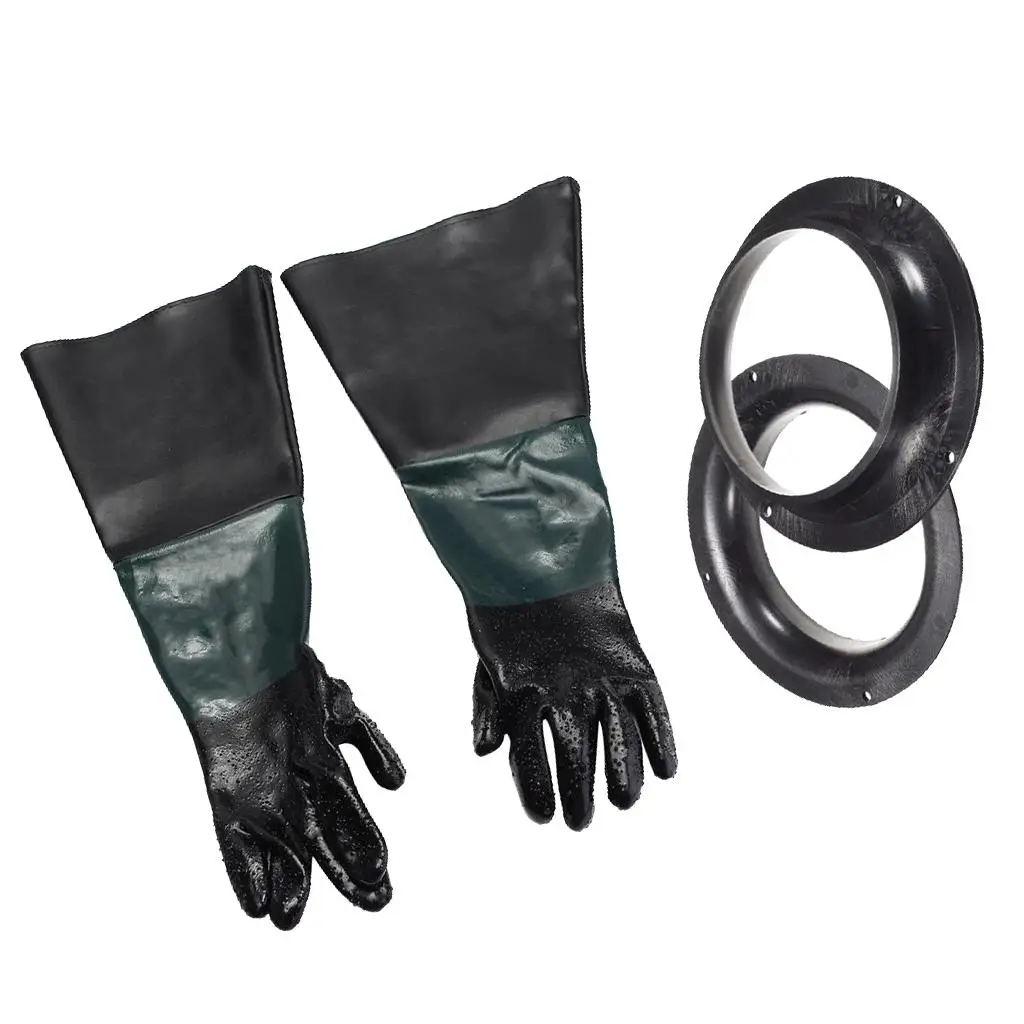 

210mm Glove Holder and Gloves Set for Sand Blasting Cabinet Blast Cabinets