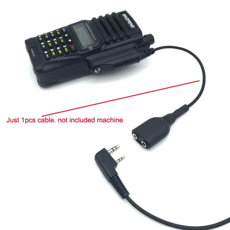 

Baofeng Waterproof UV-9R Plus Radio Audio Cable Adapter for UV-5R BF-888S UV-82 UV-S9 uv-13 pro Walkie Talki Headset Speaker Mic