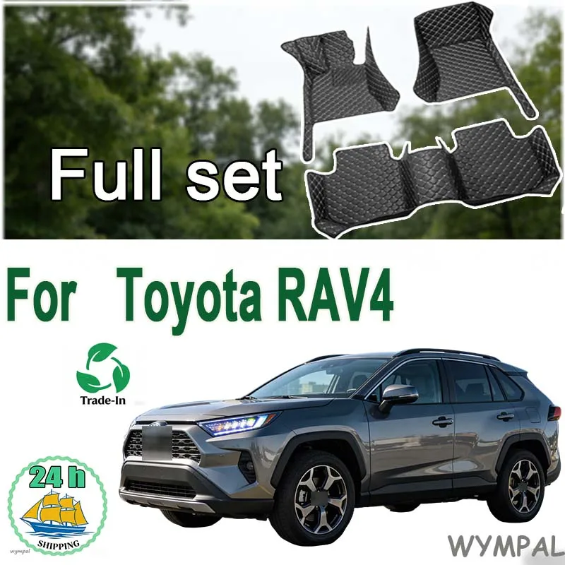 

LUXURY Car Floor Mats For Toyota RAV4 RAV 4 Suzuki Across XA50 2019 2020 2021 2022 2023 Carpet Luxury Leather Mat Car Accessorie
