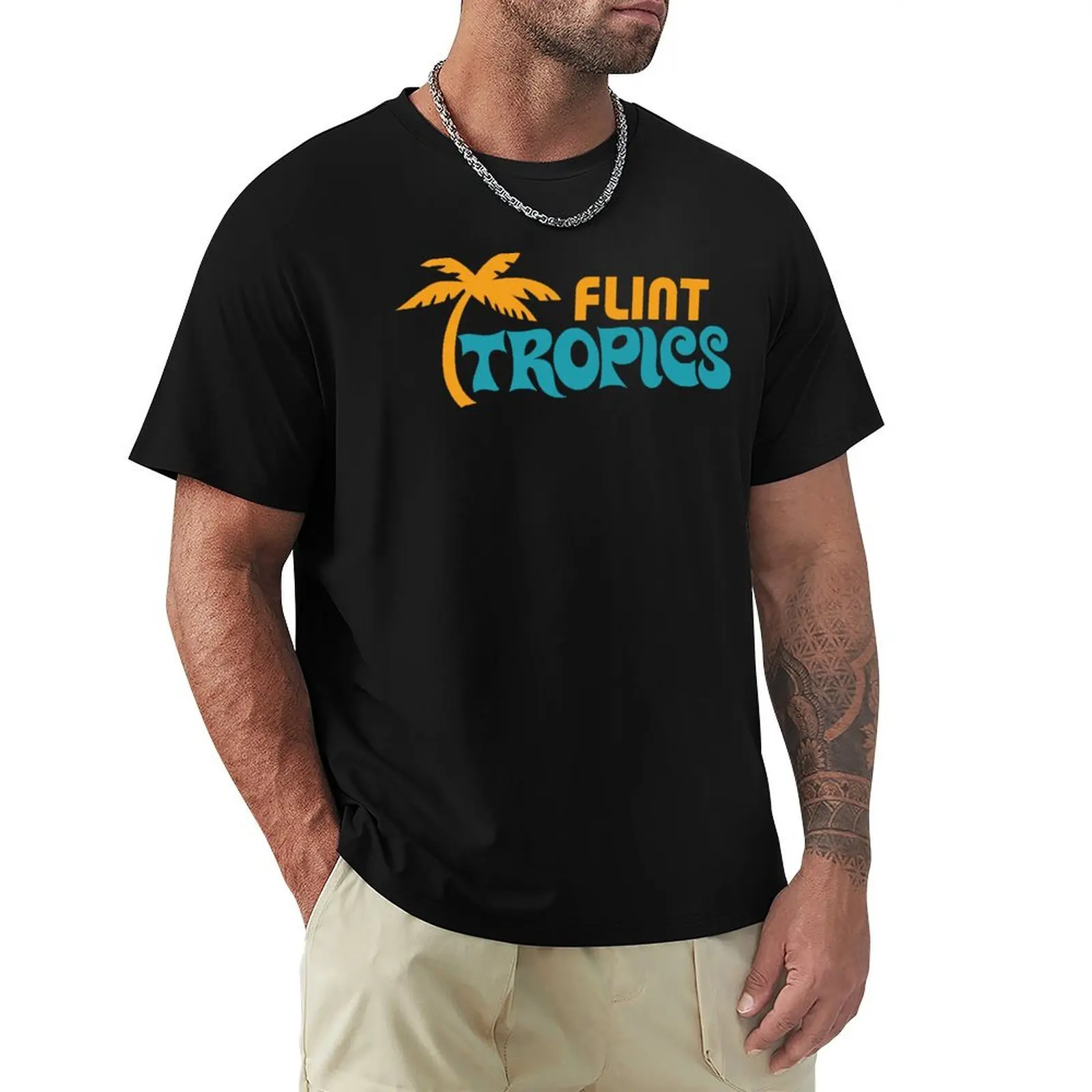 flint tropics T-Shirt anime clothes Aesthetic clothing graphic tees for men