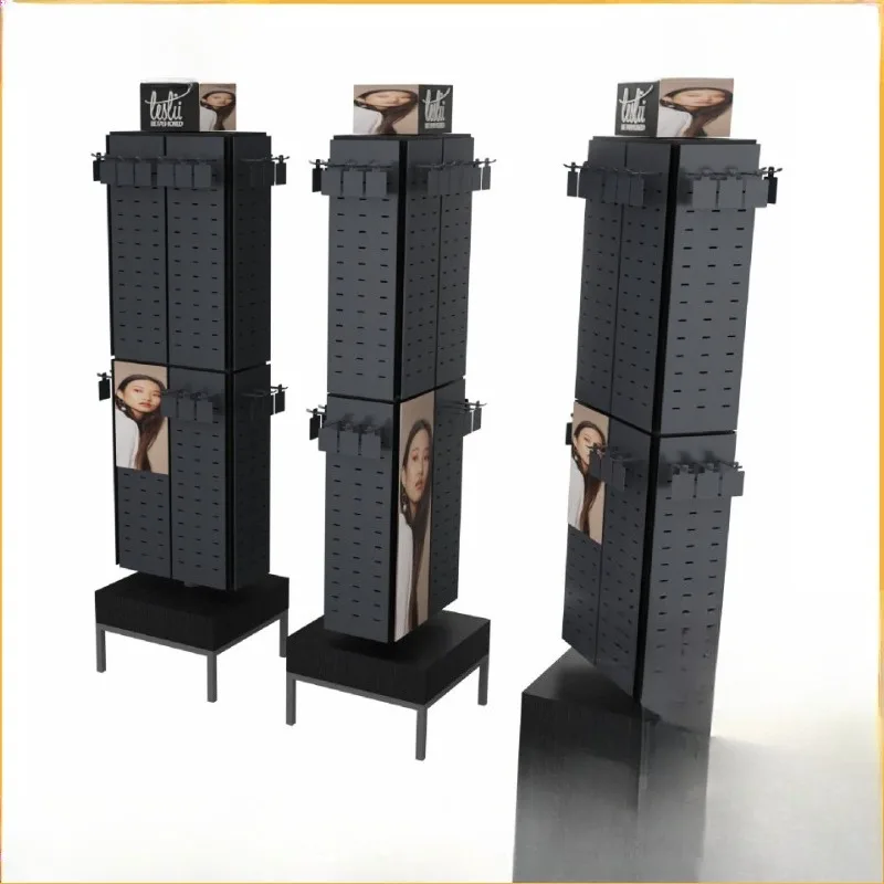 Four-sided display racks, rotatable jewelry floor display racks, hook exhibition racks, jewelry display racks