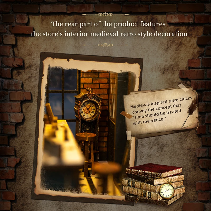 لتقوم بها بنفسك خشبية مصغرة أطقم منمذجة الأخضر كريستال مقهى كازا ثلاثية الأبعاد لغز بيوت الدمى مع الأثاث لهدايا عيد ميلاد الأصدقاء #5