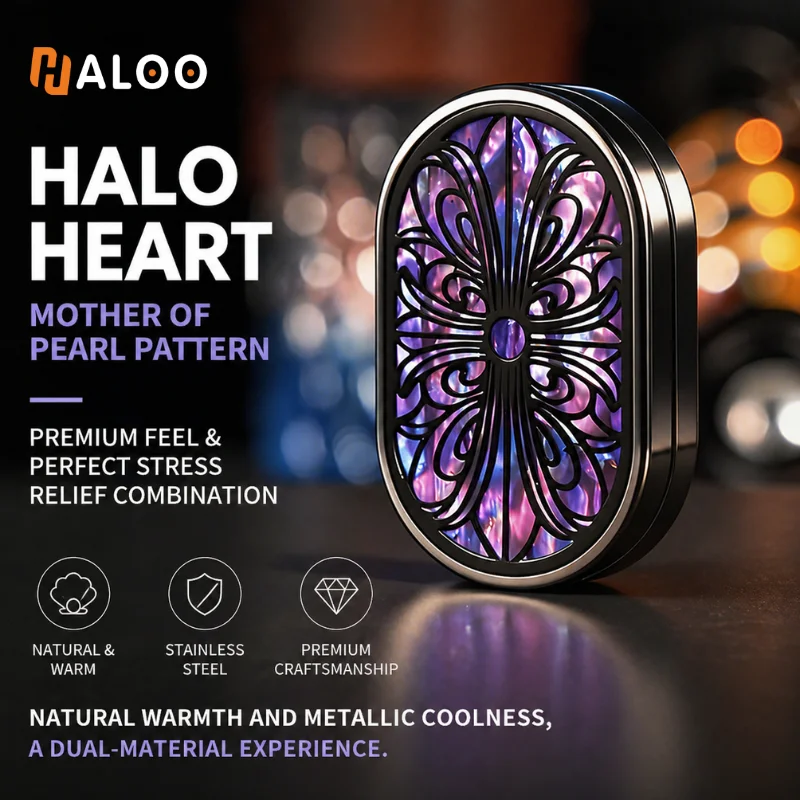 HalooPlayer Hello Heart Fidget Toy Slider Toys Spinner and Stress Reliever Fidgets Antistress Anxiety Toy Metal Autismo Sensory